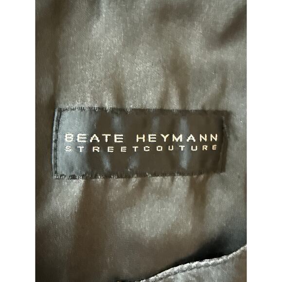 Beate Heymann Street Couture Black Sheer Mesh Jacket w/ Gray Trim Women’s Size 8 - Picture 7 of 9